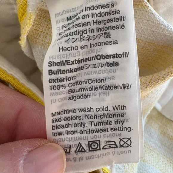 NWOT J. Crew Yellow Stripe Nautical Shorts 10 - Picture 4 of 5